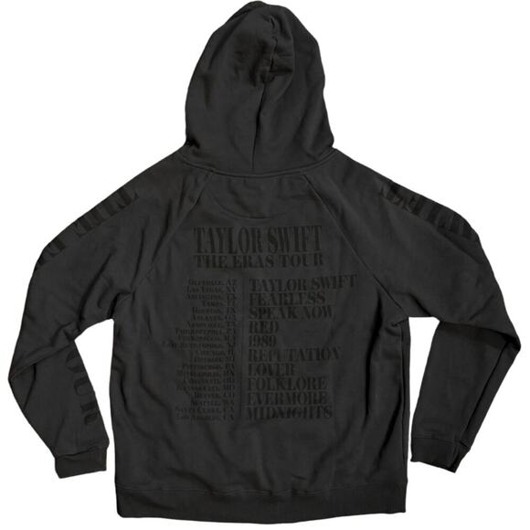NEW Taylor Swift THE ERAS TOUR Through LA Black Hoodie size Large Sweatshirt - Picture 5 of 7
